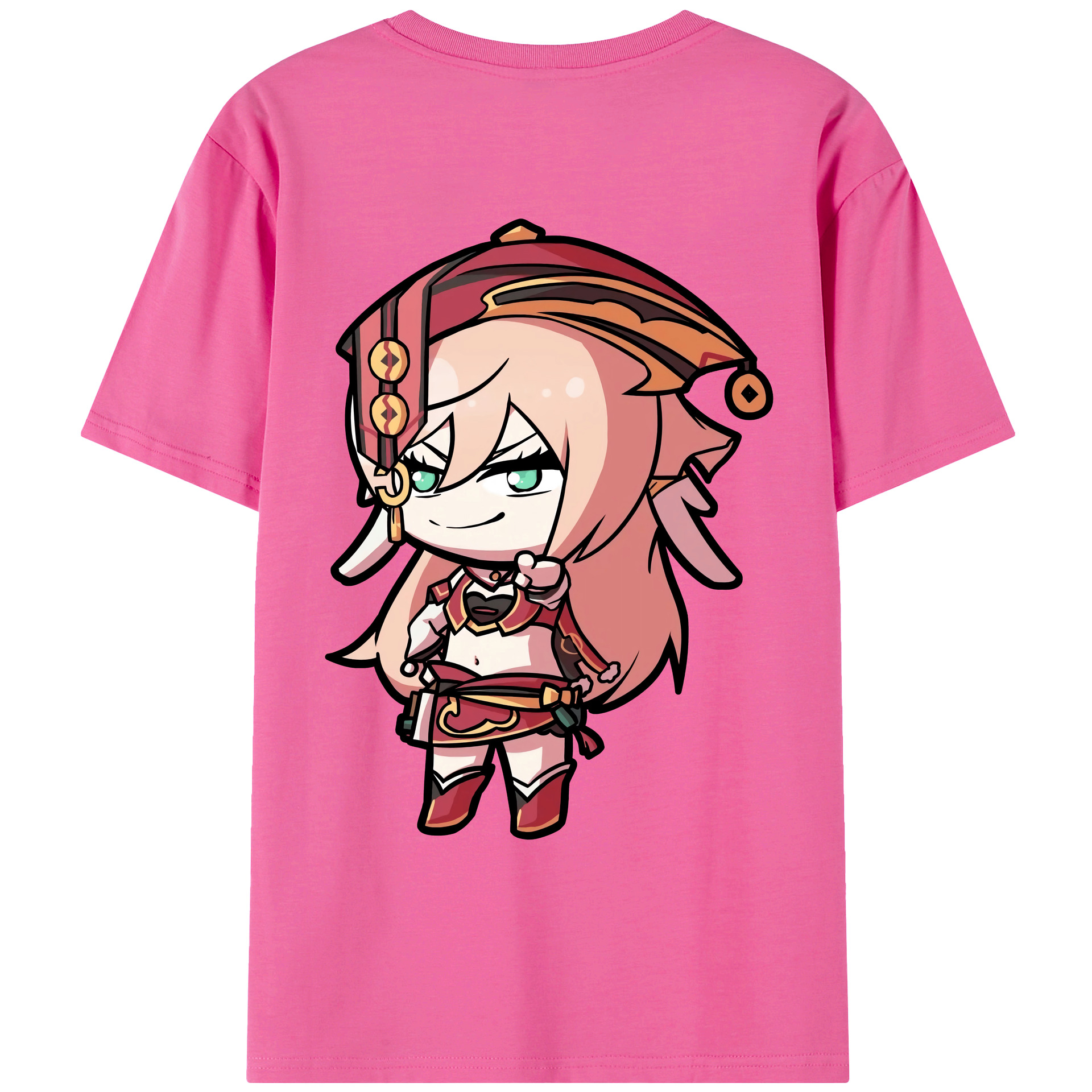 げんし神 ヤンフェイ genshin Yanfei レディース半袖Tシャツ(バックプリント)